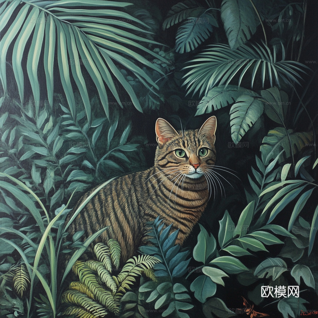 手绘动物装饰画