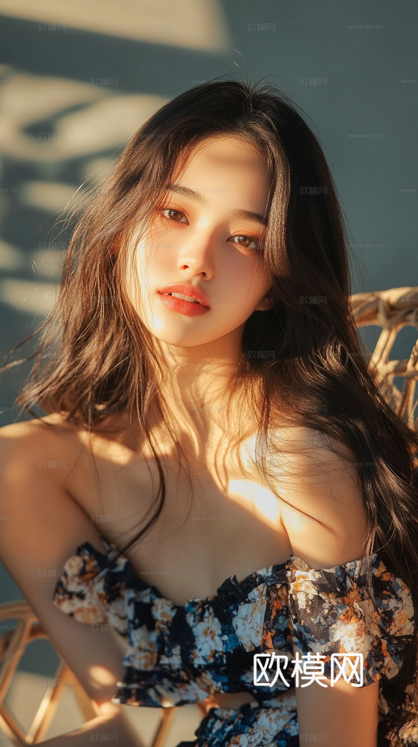 美女人物肖像挂画装饰画
