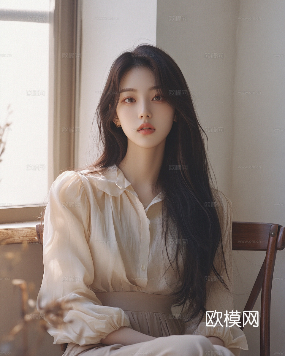 美女人物肖像挂画装饰画