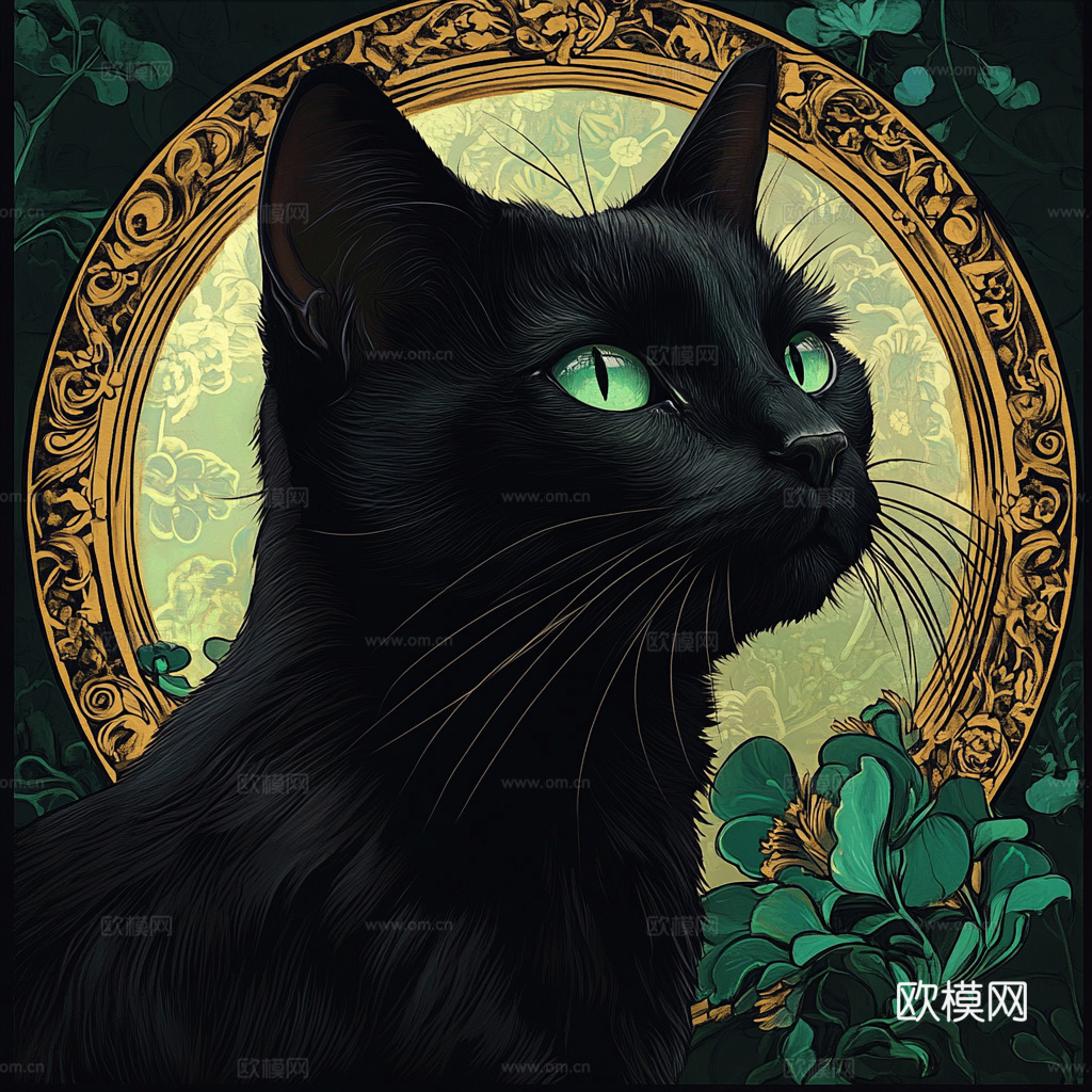 手绘动物装饰画