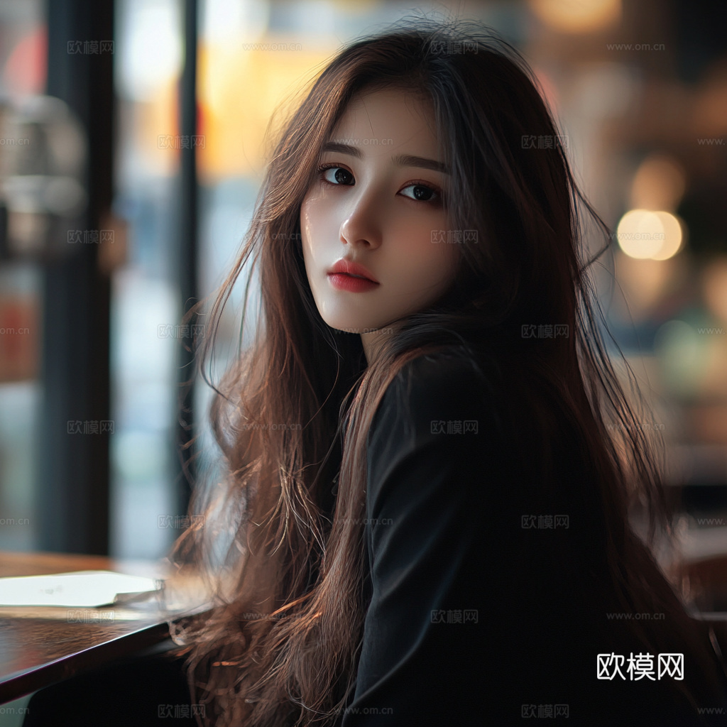 美女人物肖像挂画装饰画