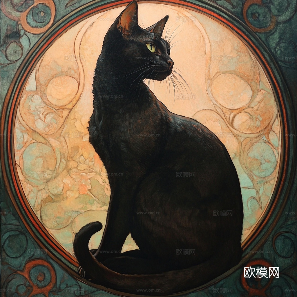手绘动物装饰画