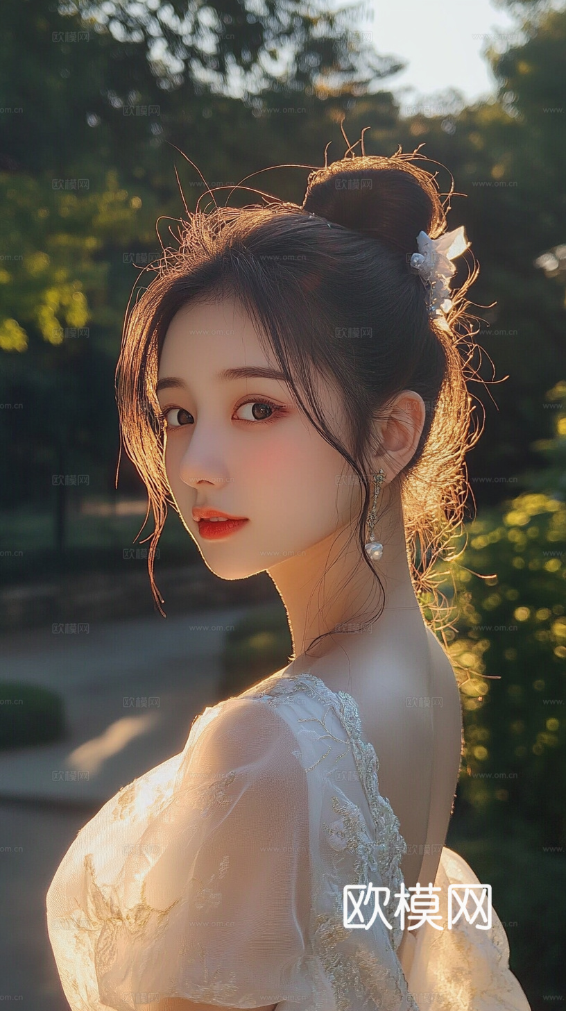 美女人物肖像挂画装饰画