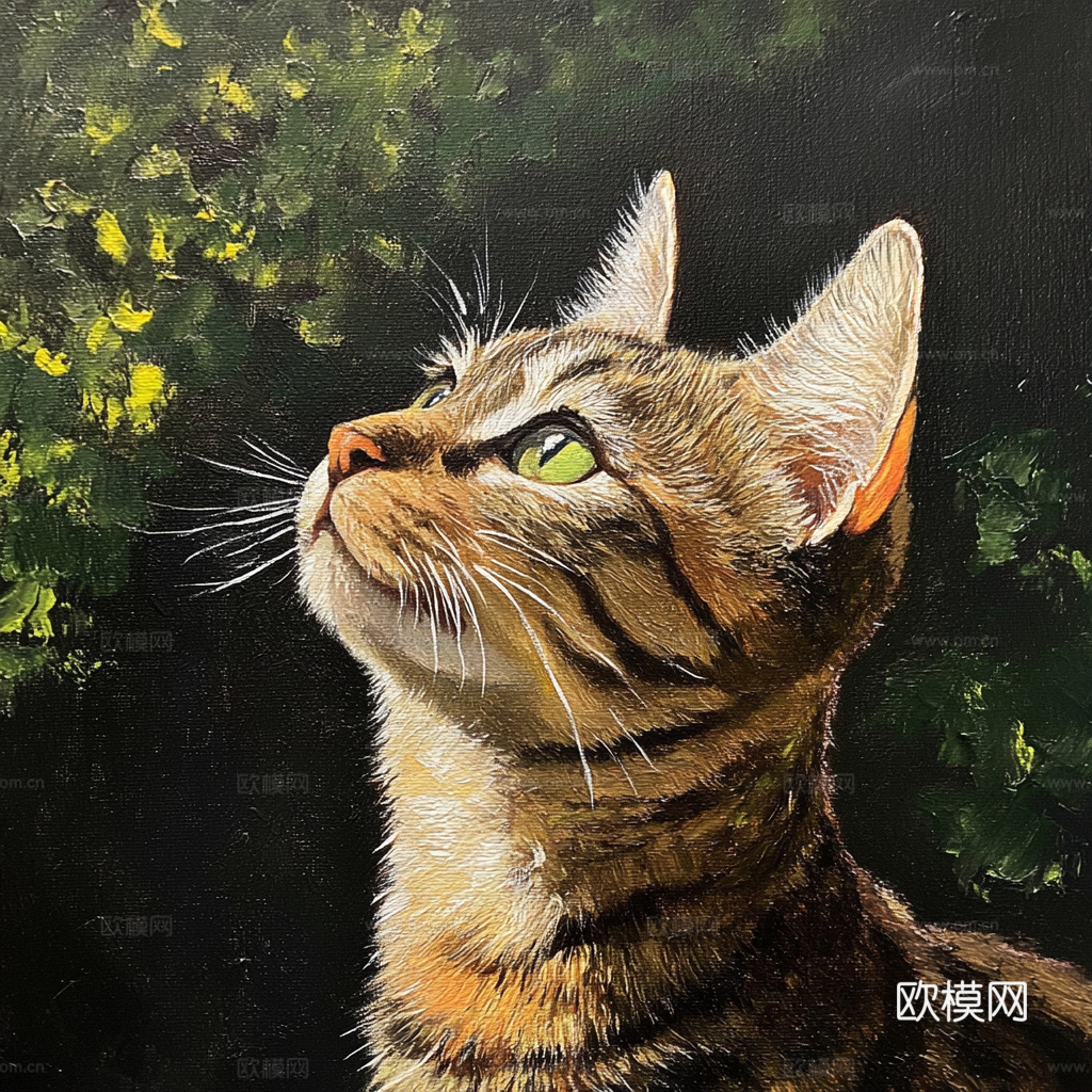 手绘动物装饰画