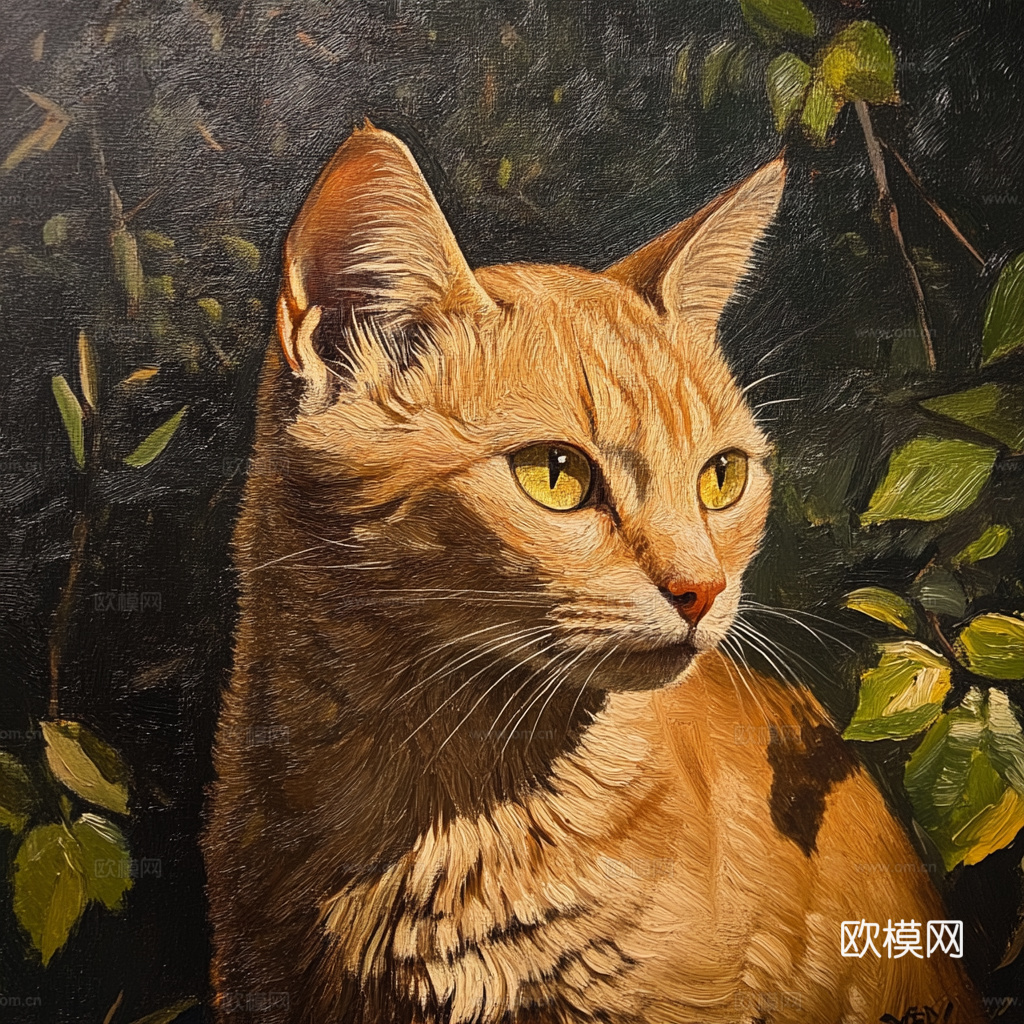 手绘动物装饰画