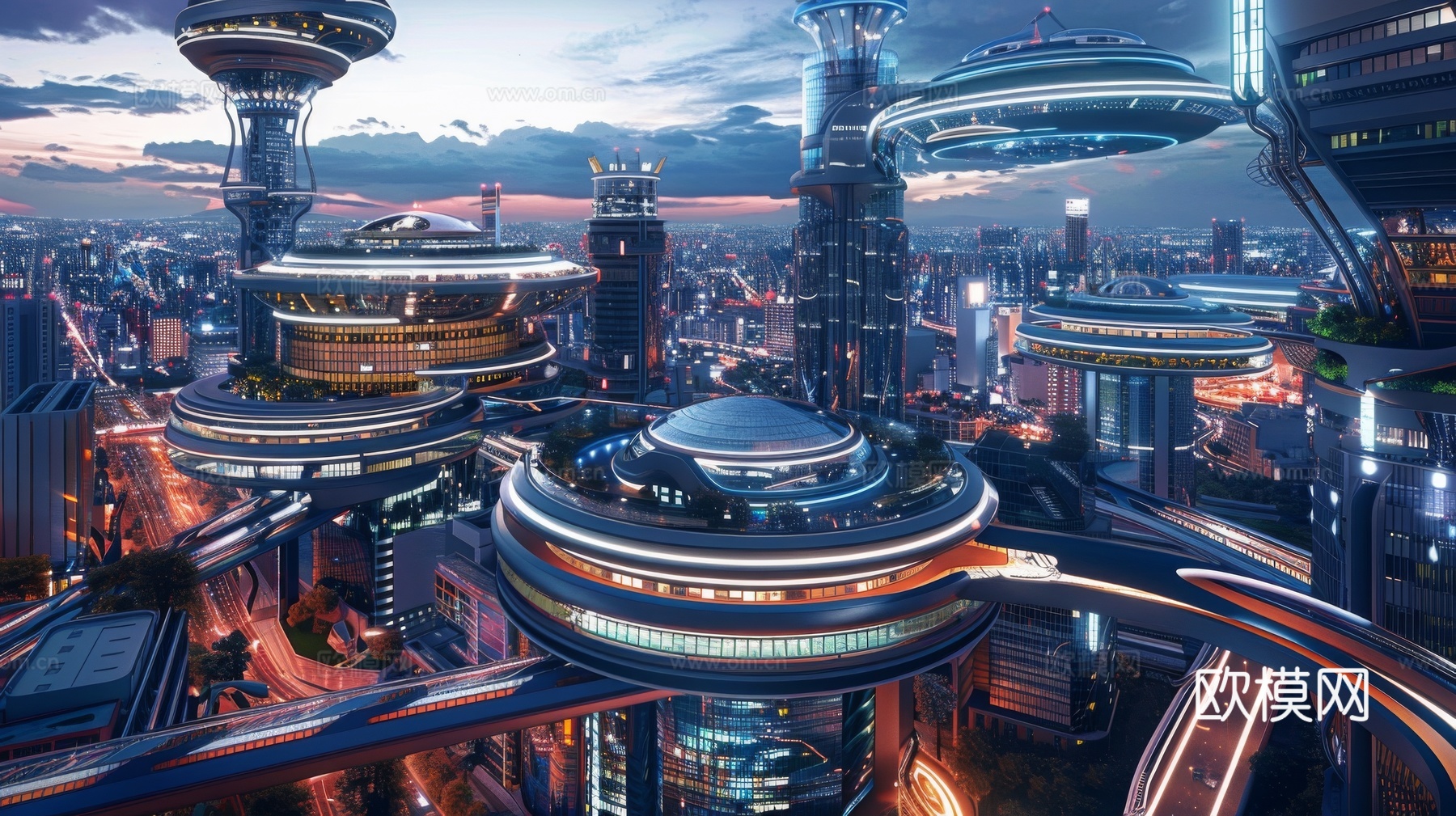 外景未来科幻城市下载（渲染图2）