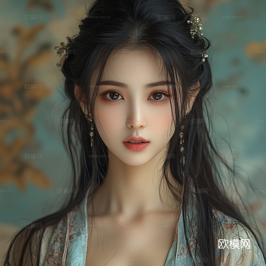 美女人物肖像挂画装饰画