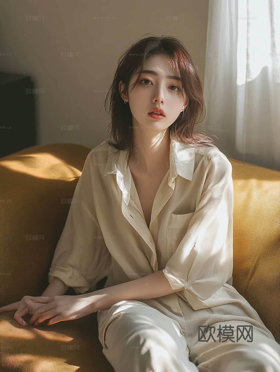 美女人物肖像挂画装饰画