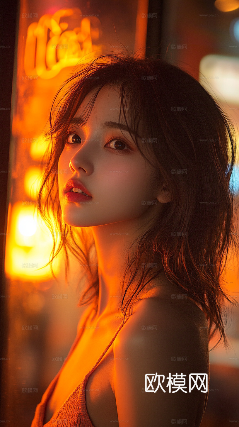 美女人物肖像挂画装饰画