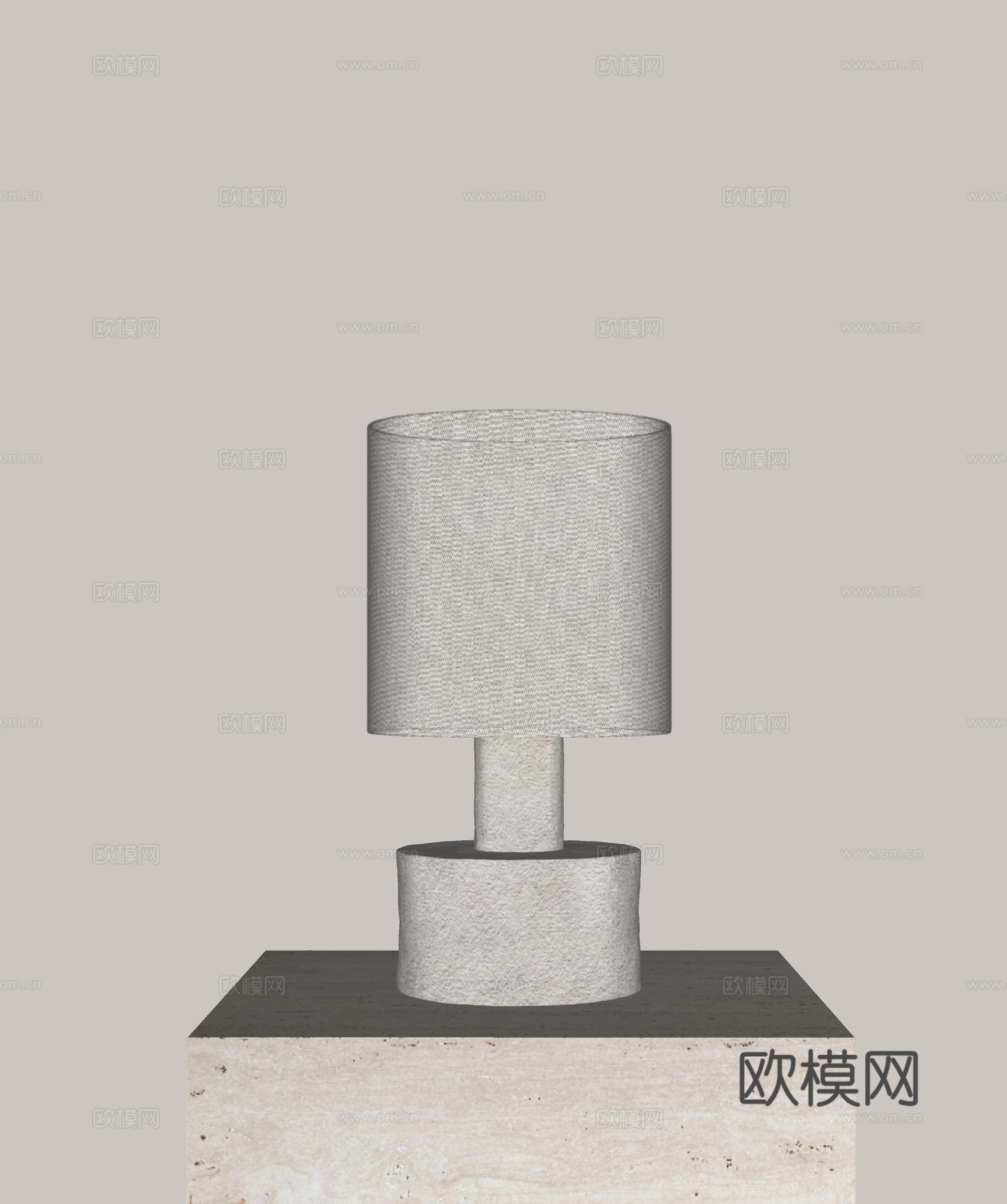 侘寂风复古台灯 客厅台灯 卧室台灯 床头台灯 艺术台灯su模型