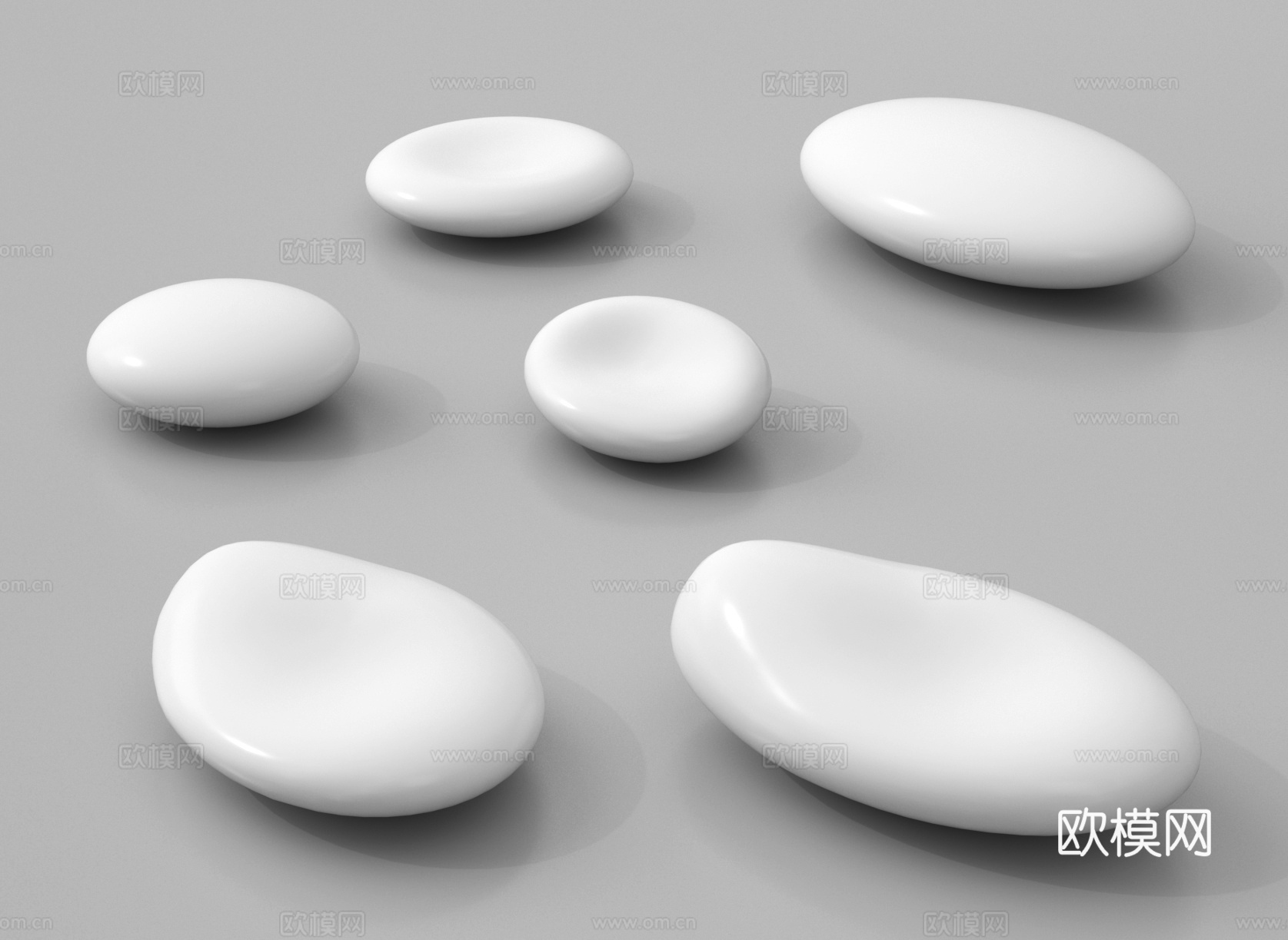 景观石 碎石 鹅卵石 石头3d模型