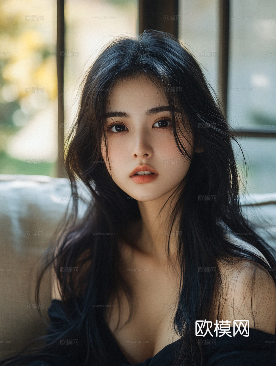 美女人物肖像挂画装饰画