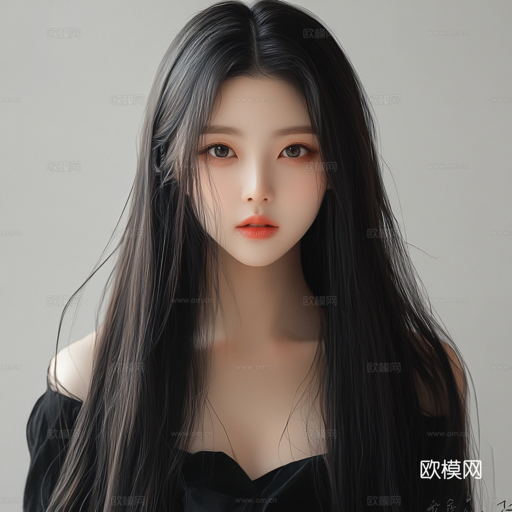 美女人物肖像挂画装饰画
