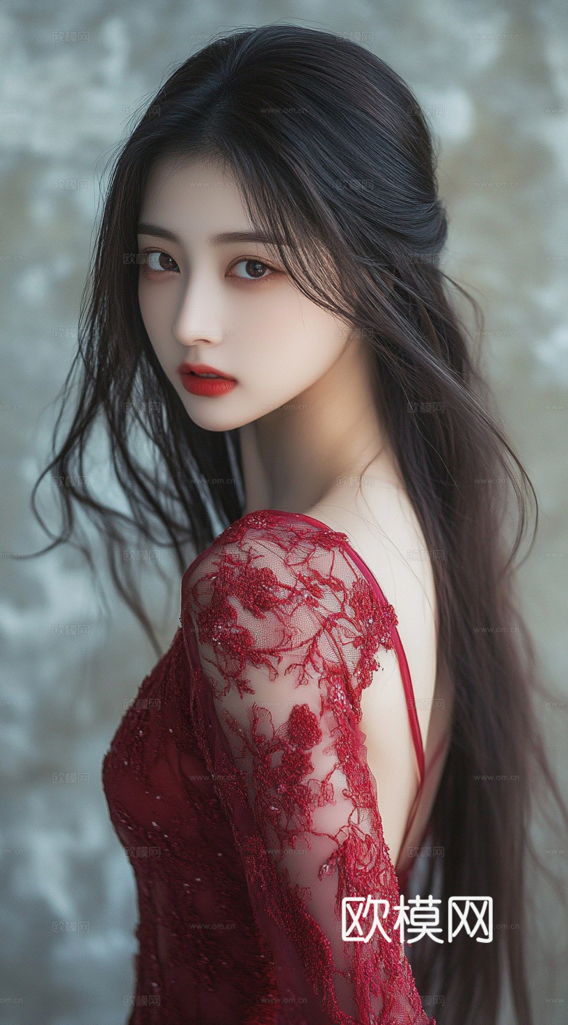美女人物肖像挂画装饰画