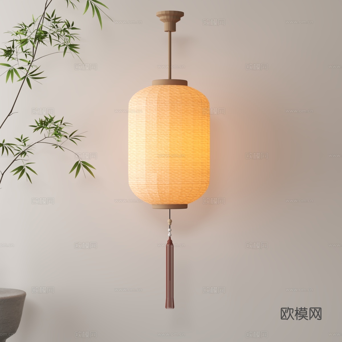 现代灯笼su模型