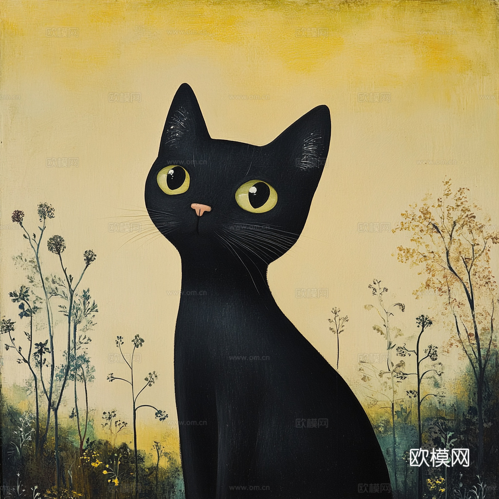 手绘动物装饰画