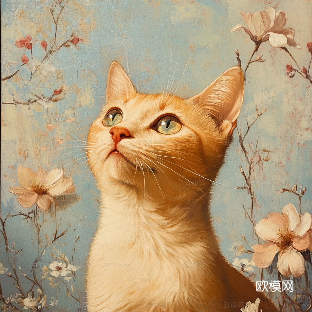 手绘动物装饰画