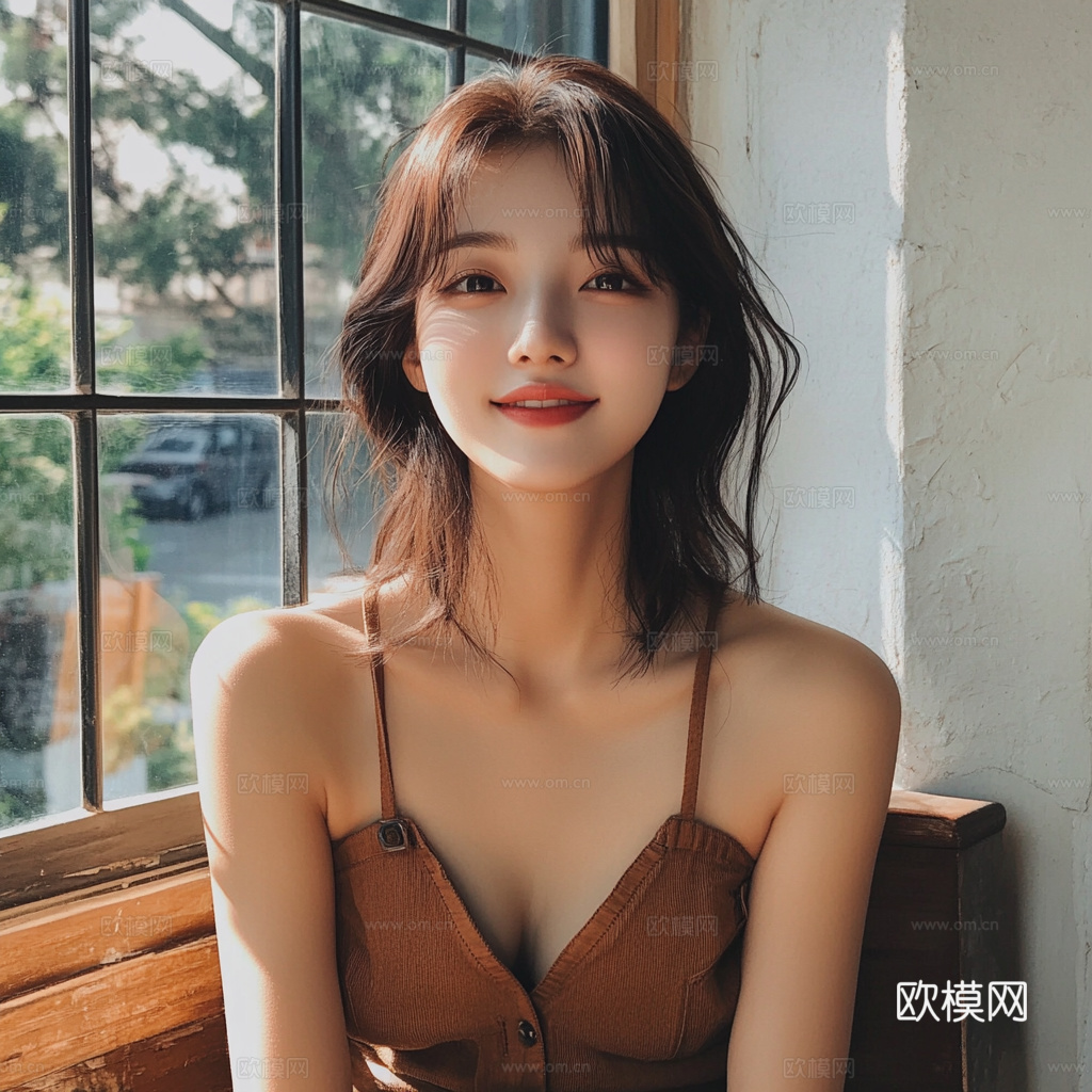 美女人物肖像挂画装饰画下载（渲染图7）