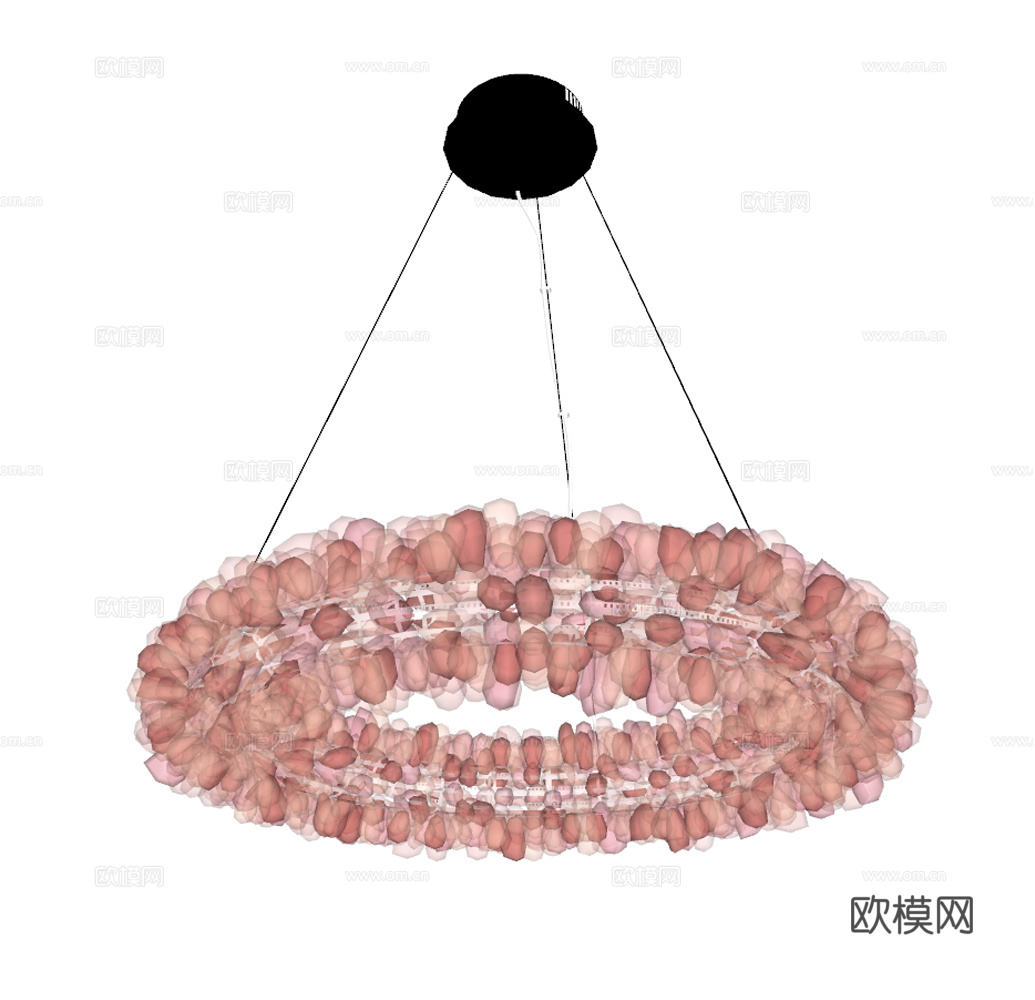 玻璃吊灯 奶油风吊灯 装饰吊灯 餐厅吊灯 客厅吊灯su模型