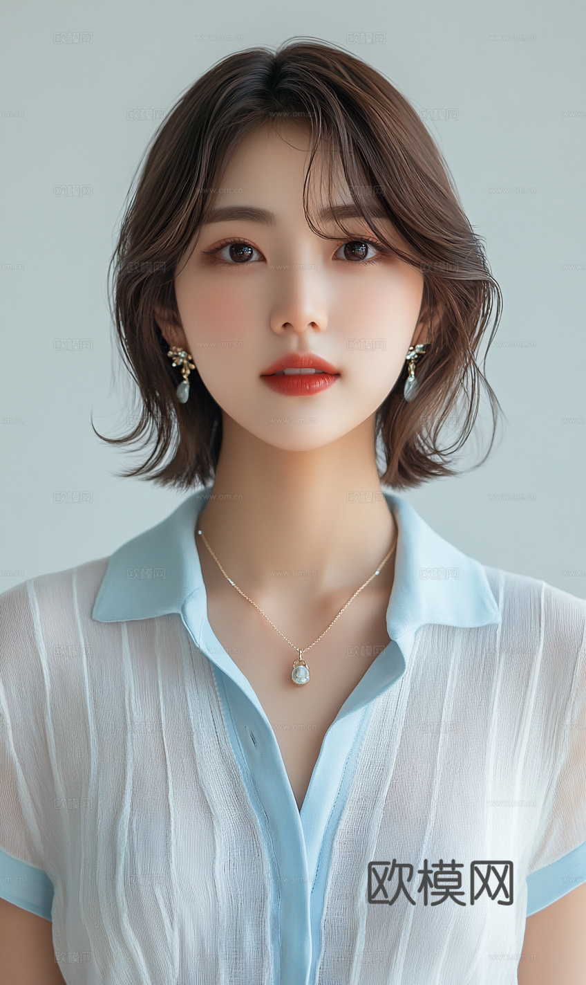 美女人物肖像挂画装饰画下载（渲染图4）