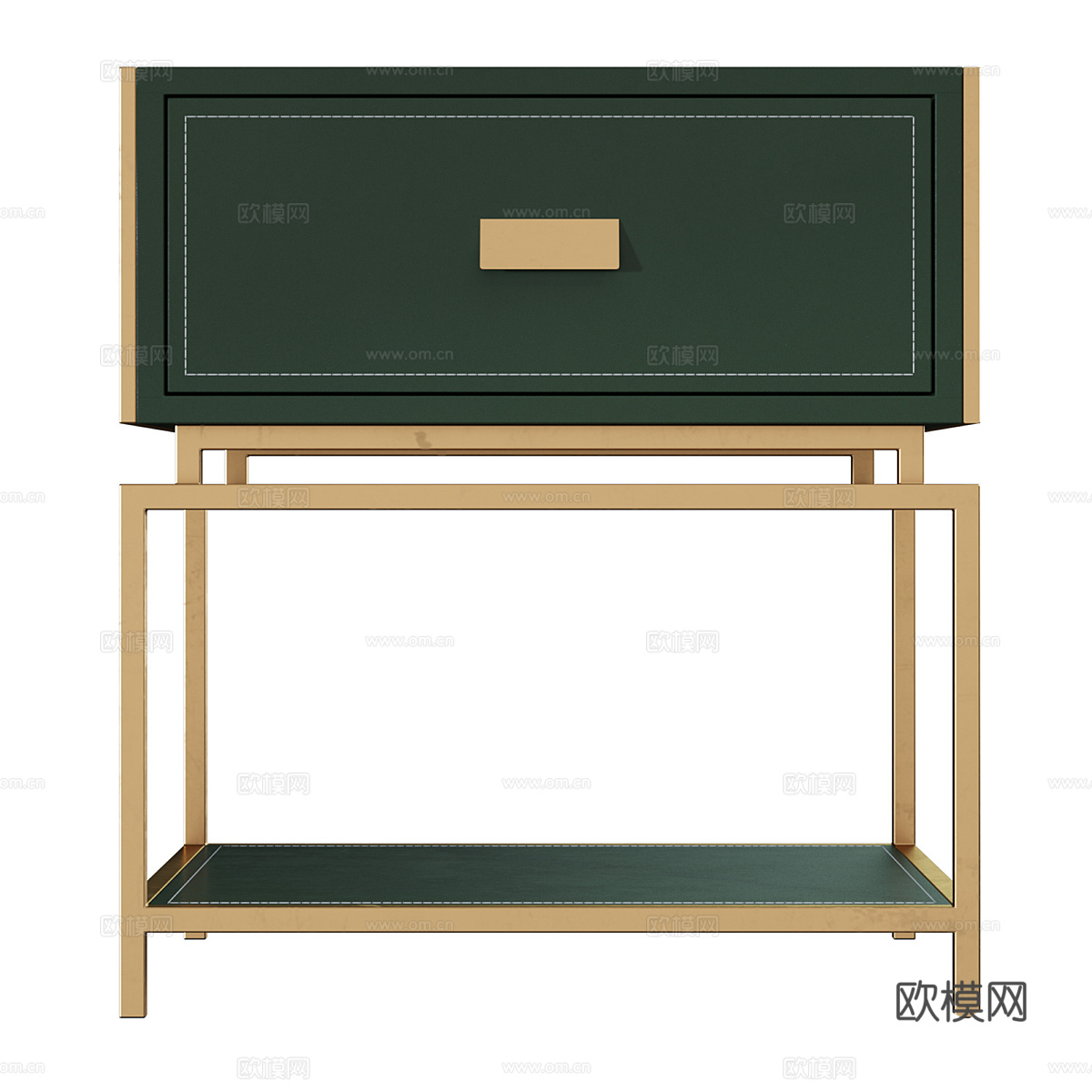 新中式轻奢床头柜3d模型