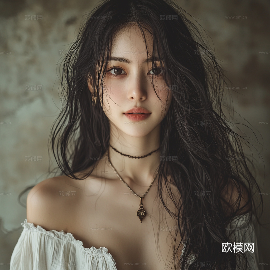 美女人物肖像挂画装饰画