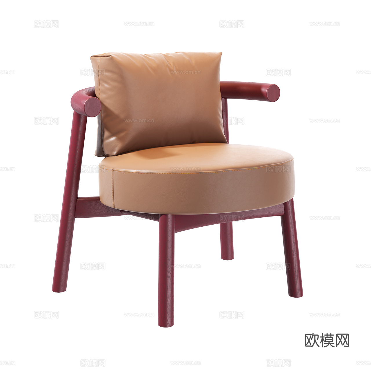 Mattiazzi 复古休闲椅 中古风休闲椅 扶手椅 皮椅3d模型