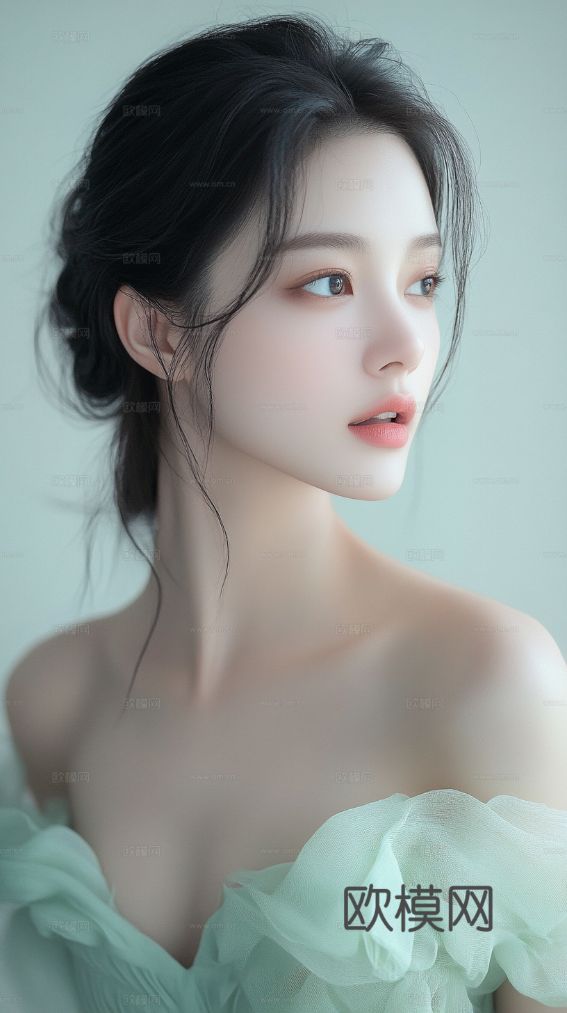 美女人物肖像挂画装饰画