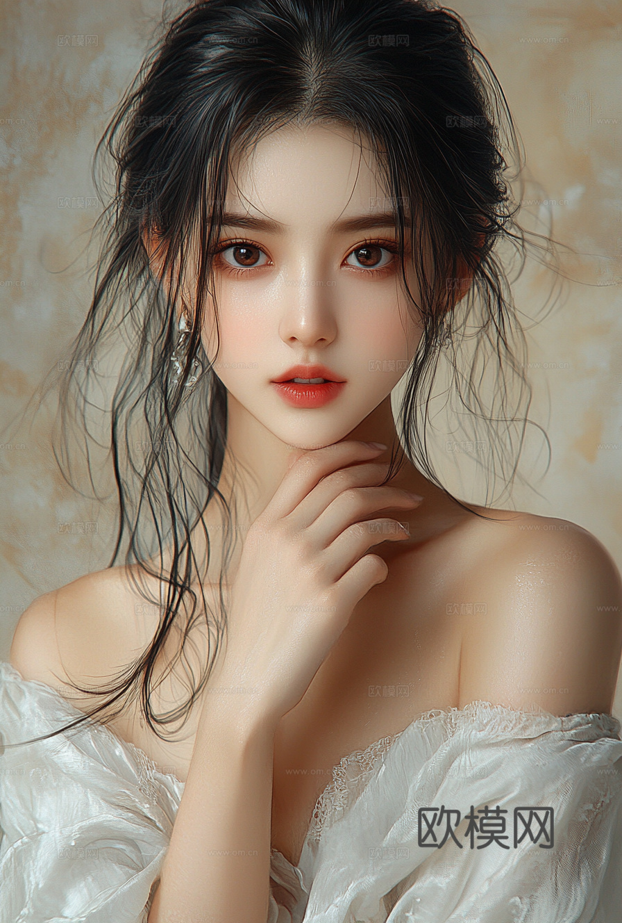 美女人物肖像挂画装饰画