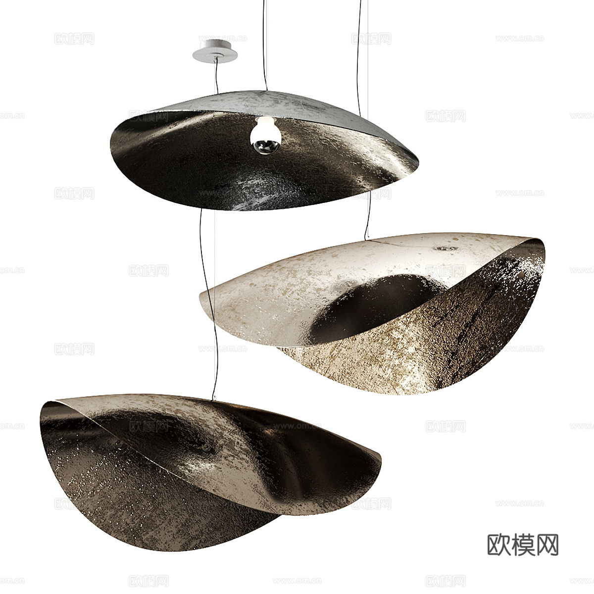 轻奢金属吊灯3d模型