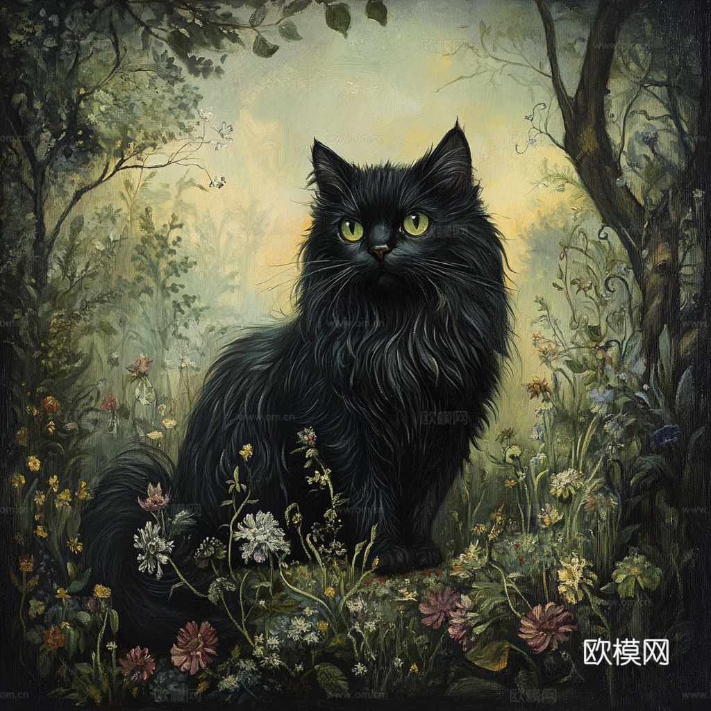 手绘动物装饰画