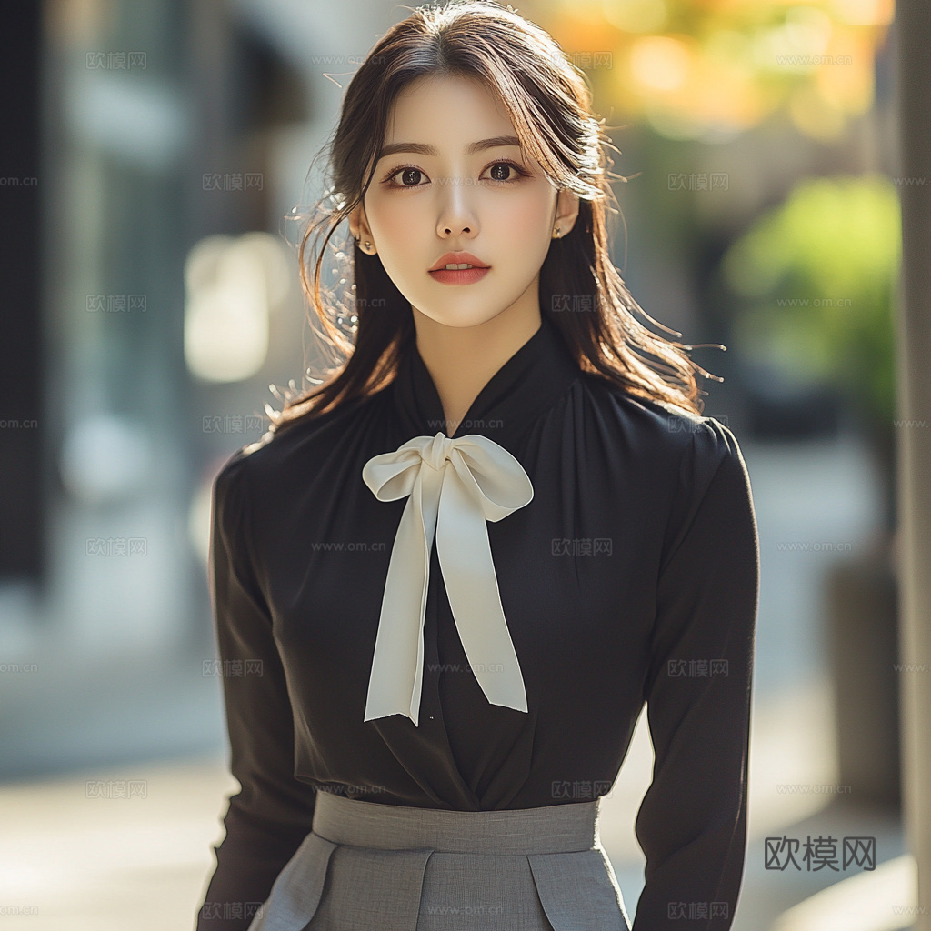 美女人物肖像挂画装饰画下载（渲染图5）