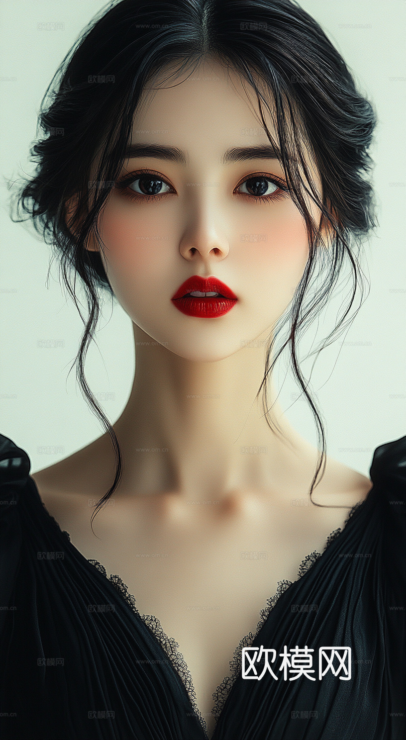 美女人物肖像挂画装饰画