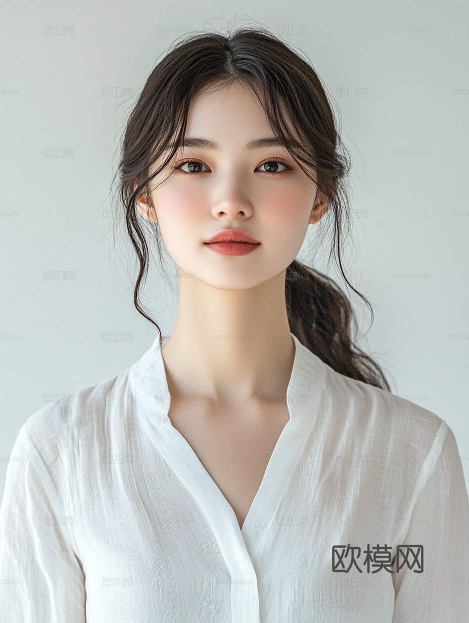 美女人物肖像挂画装饰画下载（渲染图1）