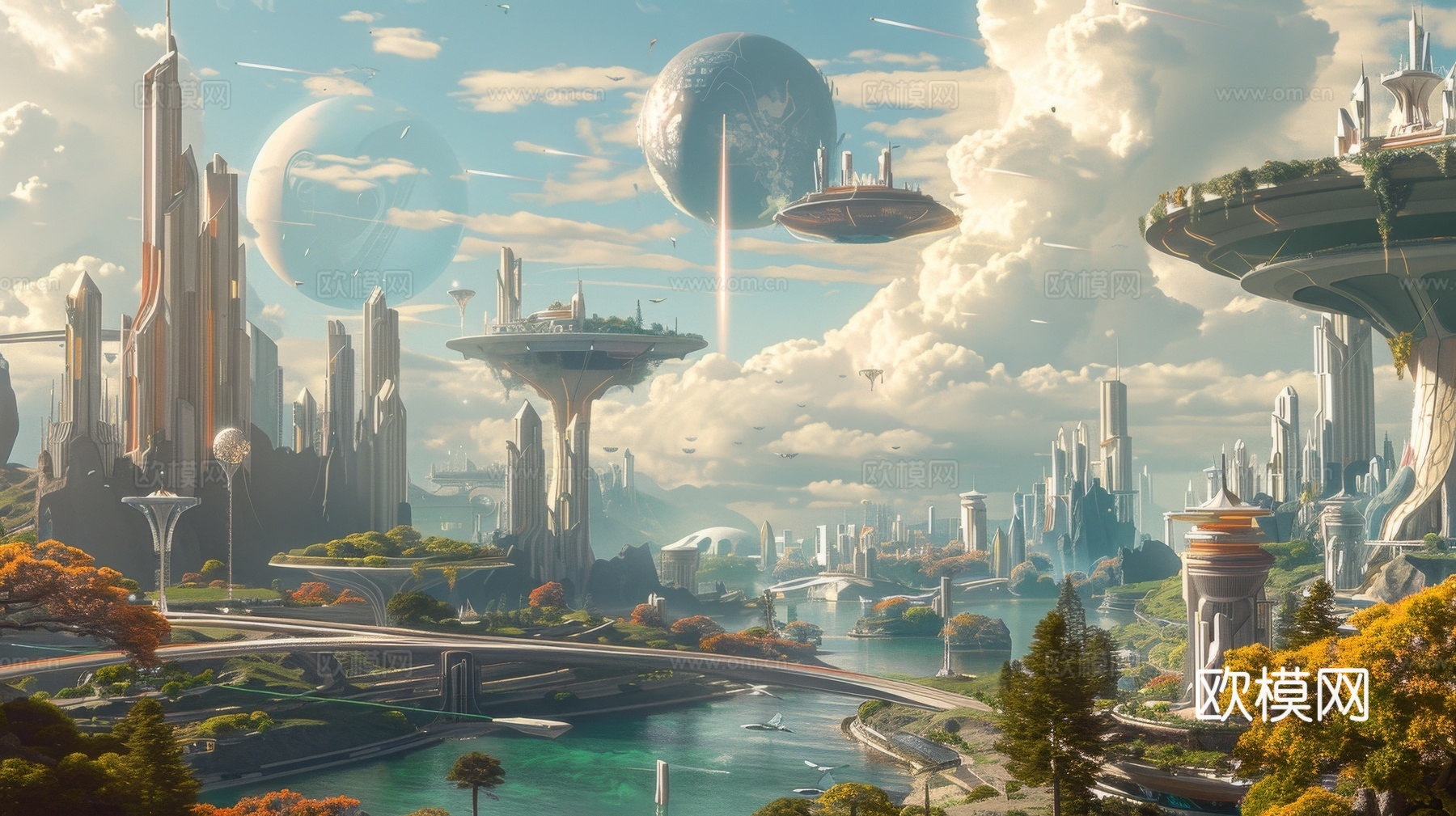 外景未来科幻城市下载（渲染图2）