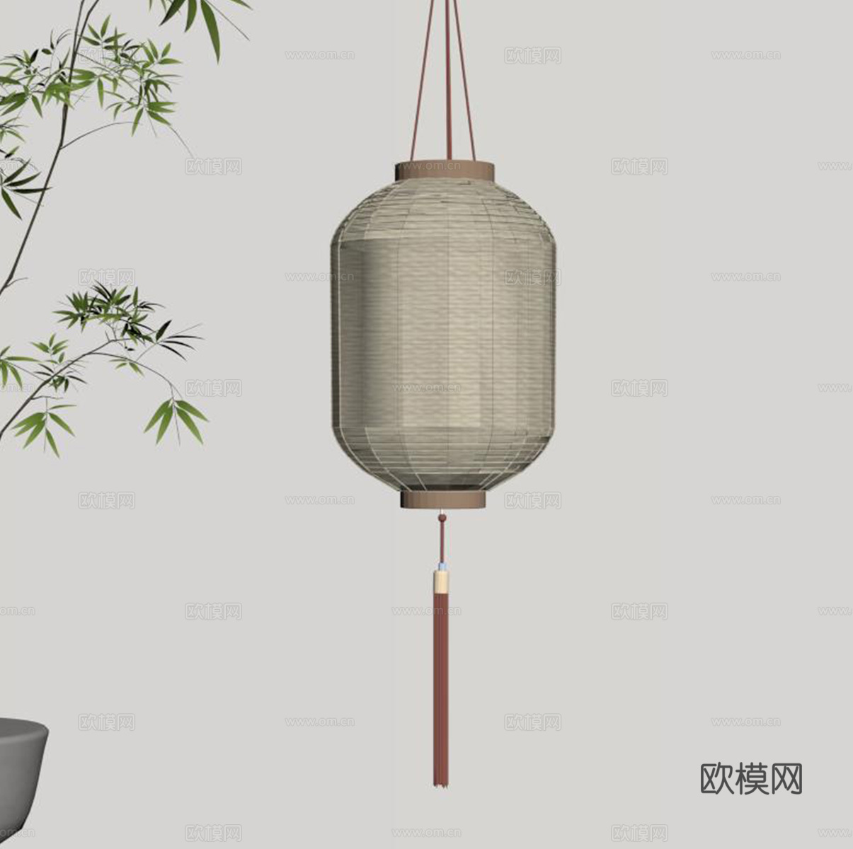 现代灯笼su模型