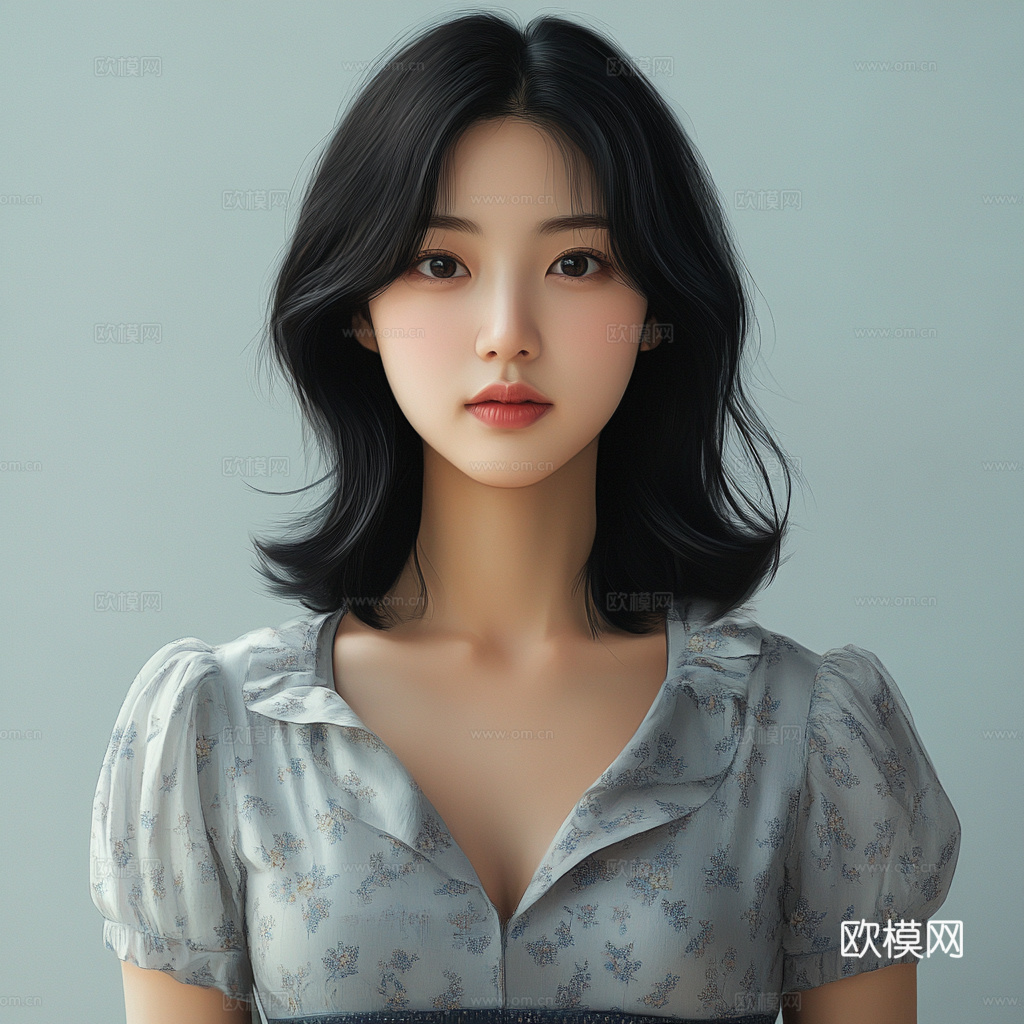 美女人物肖像挂画装饰画