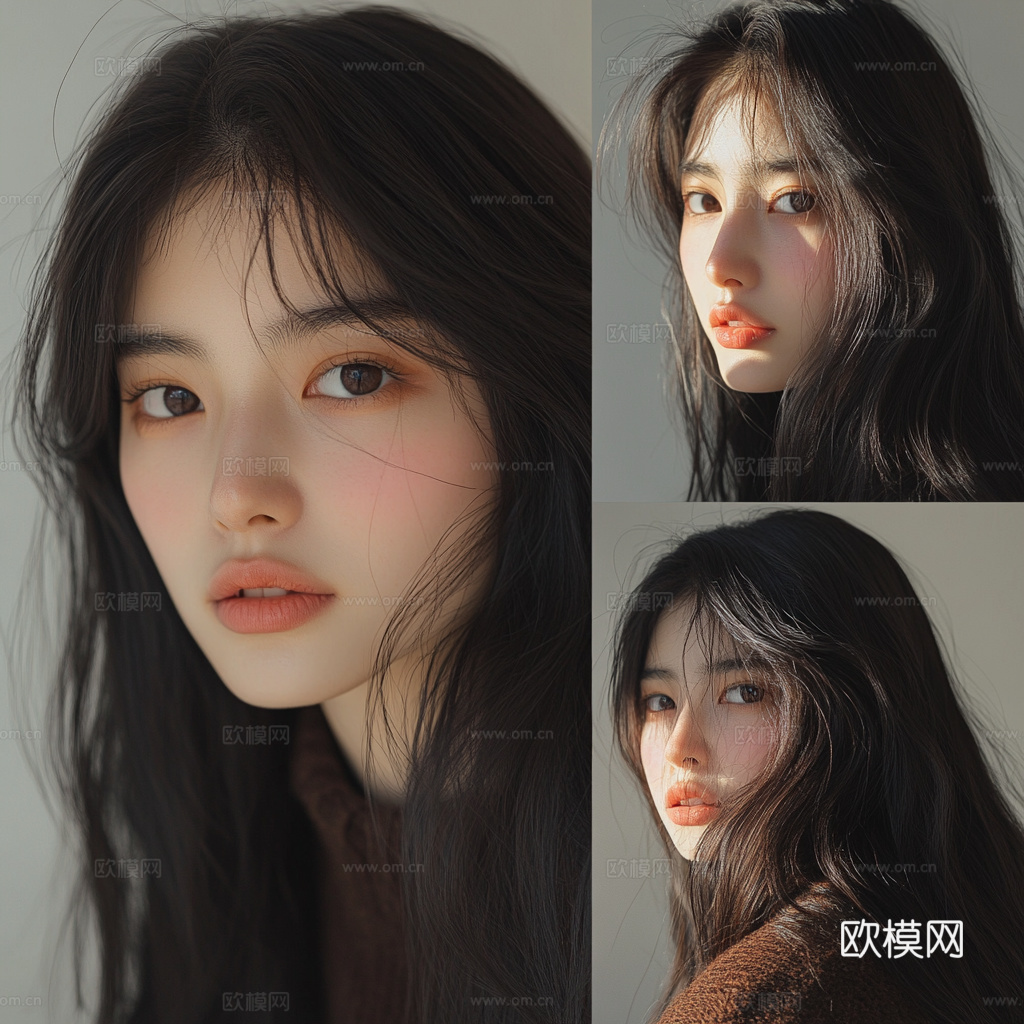 美女人物肖像挂画装饰画下载（渲染图7）