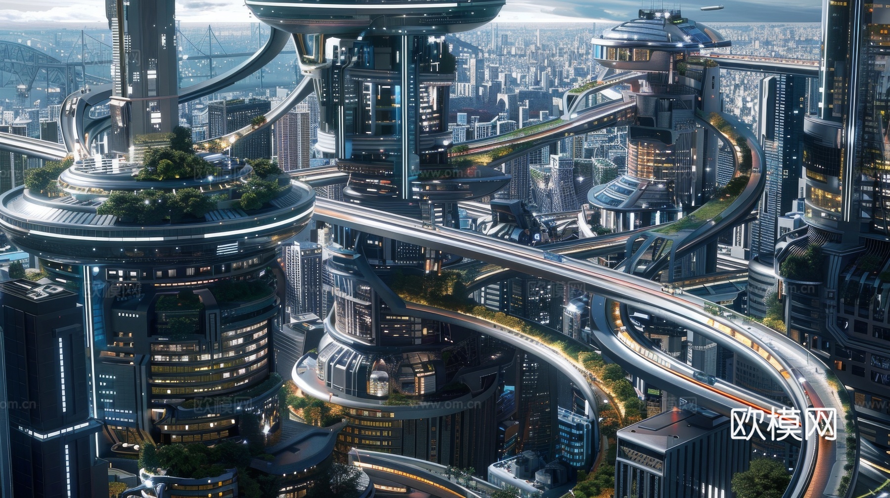 外景未来科幻城市下载（渲染图4）