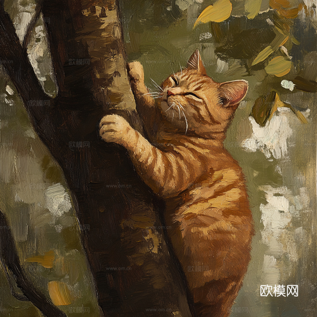 手绘动物装饰画