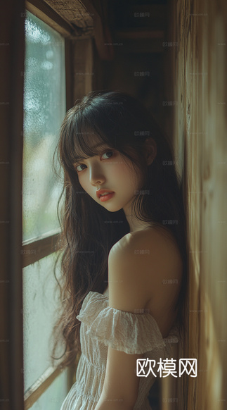 美女人物肖像挂画装饰画下载(渲染图1)