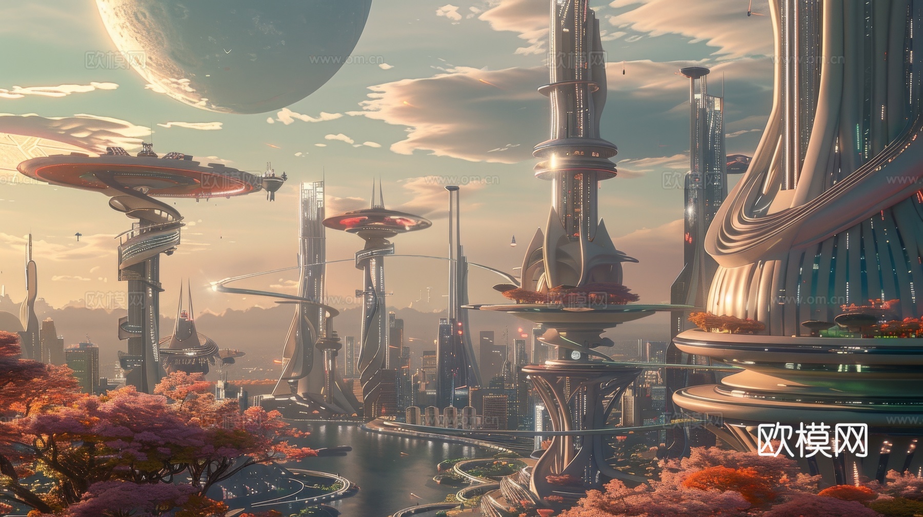 外景未来科幻城市下载（渲染图6）