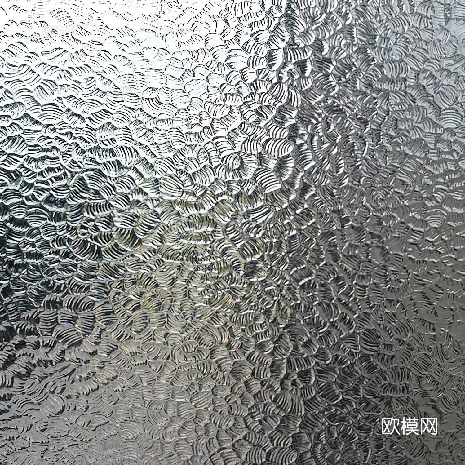 现代轻奢花纹玻璃印花玻璃贴图