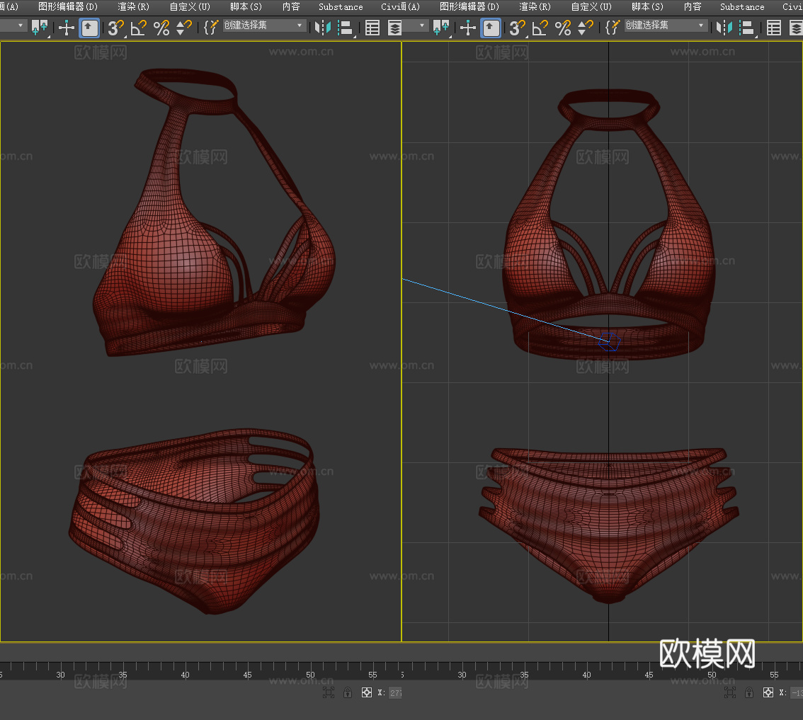 女士内衣 内裤 文胸 女性服装 女装3d模型