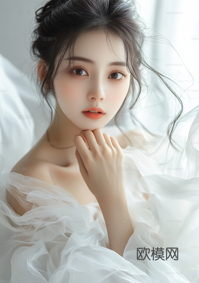 美女人物肖像掛畫裝飾畫下載(渲染圖6)