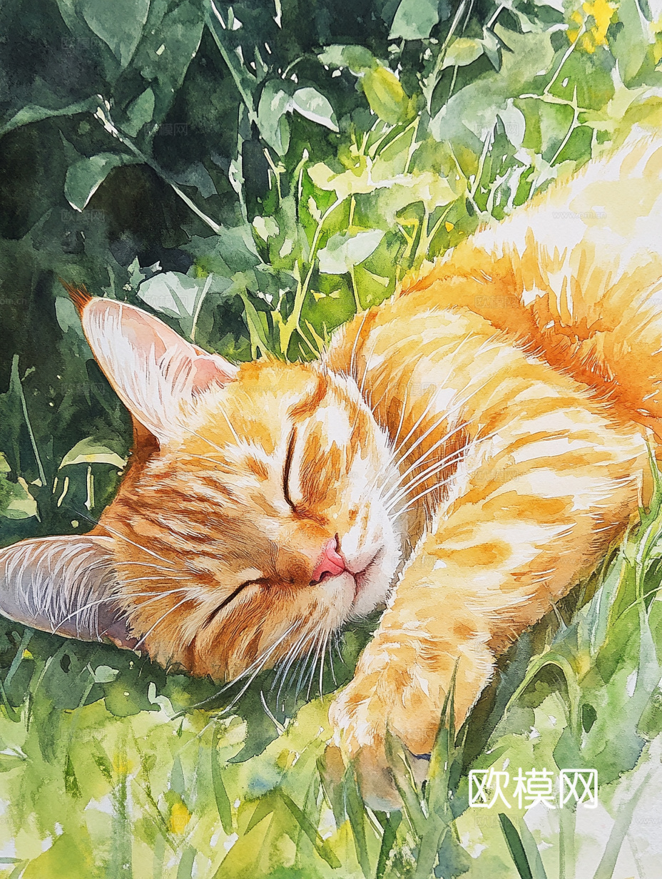 手绘动物装饰画