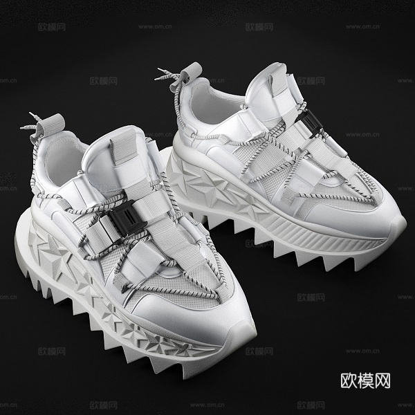 现代跑鞋 运动鞋 鞋子3d模型