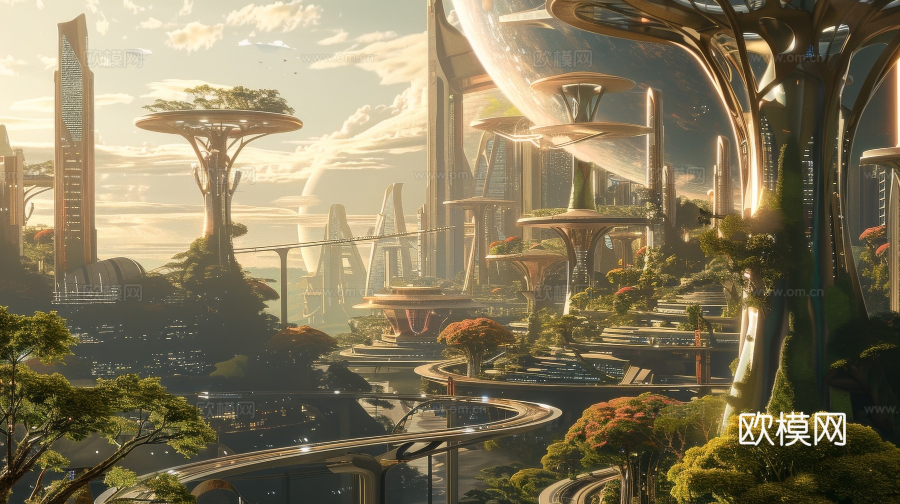 外景未来科幻城市下载（渲染图1）