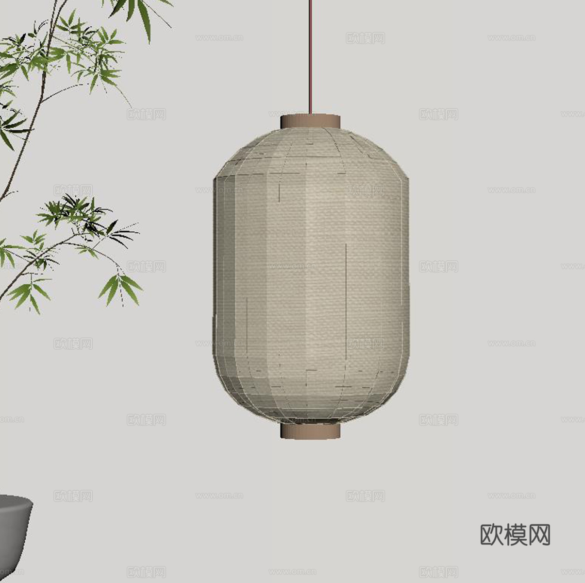 现代灯笼su模型