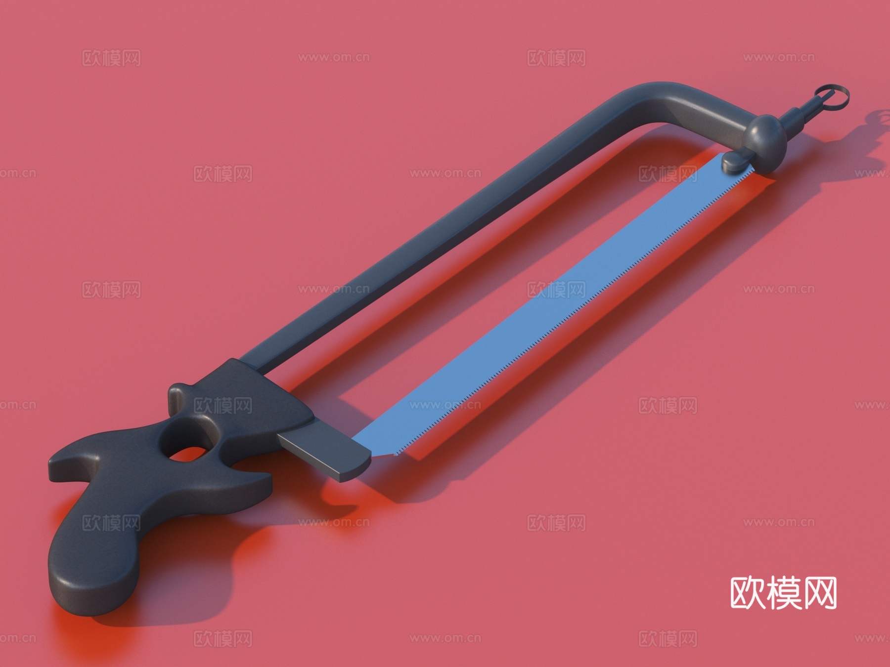 锯子 钢条据 手锯木工工具 五金工具3d模型